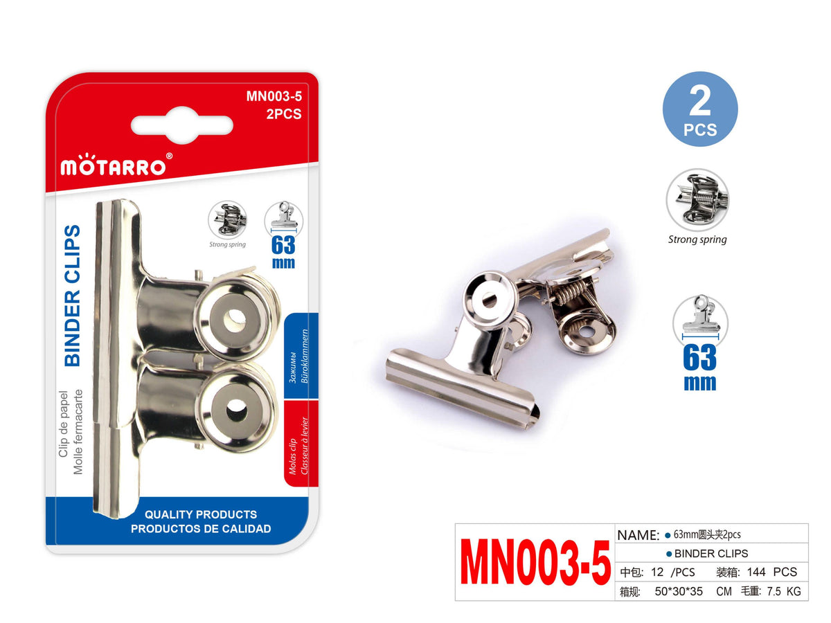 CLIP DE PAPEL 63mm 2pcs