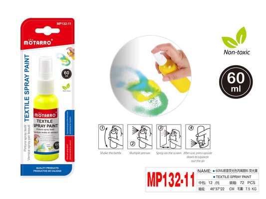 PINTURA TEXTIL SPRAY AMARILLO LIMON 60ML