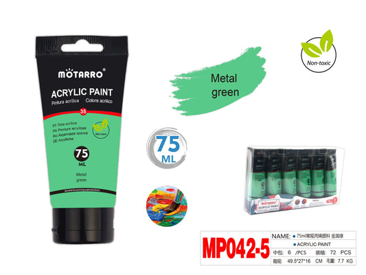 PINTURA ACRILICA 75ml VERDE METALIZADO