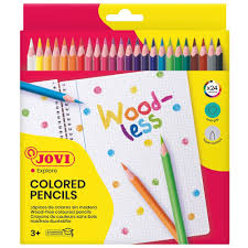JOVI ESTUCHE 24 LAPIZ SIN MADERA TRIANG