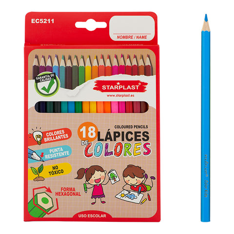 Lápices de colores ColourKids 18 colores