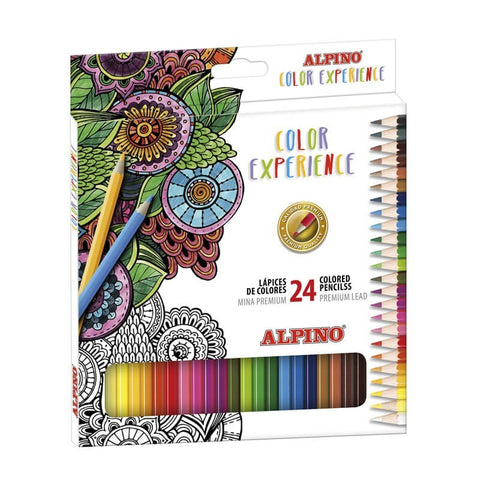 LAPICES DE COLORES ALPINO EXPERIENCE MINA PREMIUM 3,3 MM CAJA CARTÓN DE 24 UNIDADES COLORES