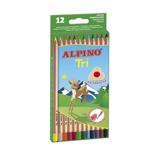 LAPICES COLORES ALPINO TRI ESTUCHE 12 UNIDADES