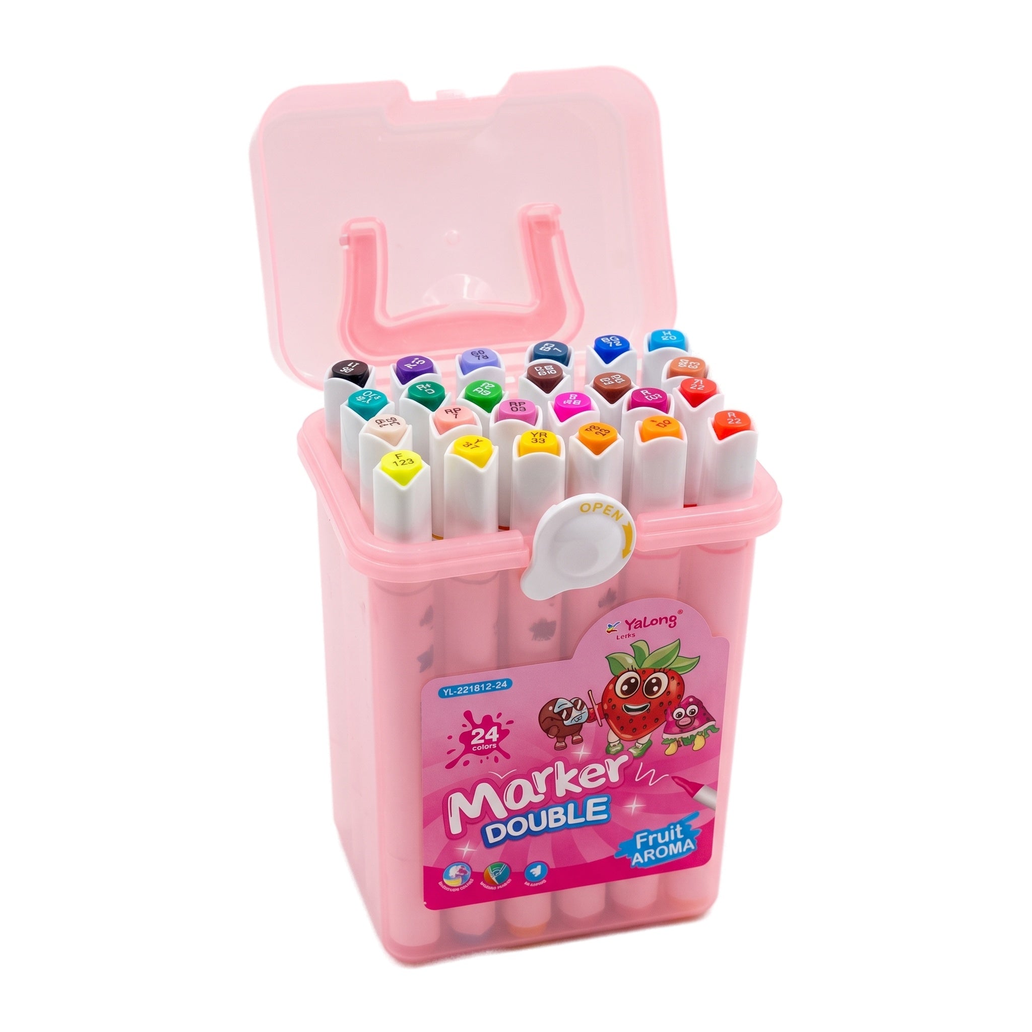 Set de Rotuladores Doble Punta con Aroma a Frutas Yalong (12, 24, 36, 48 uds)