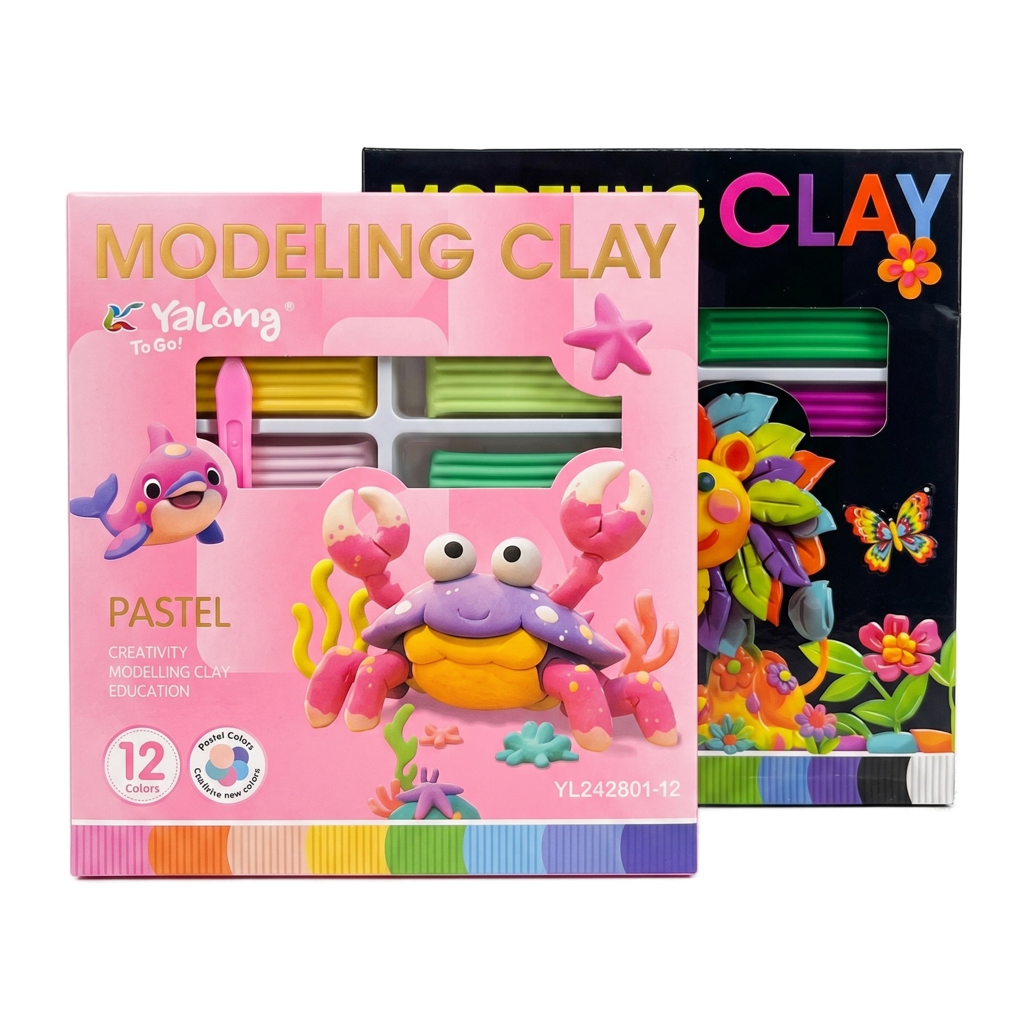 Plastilina Modeling Clay 12 Colores con Espátula - Yalong To Go!