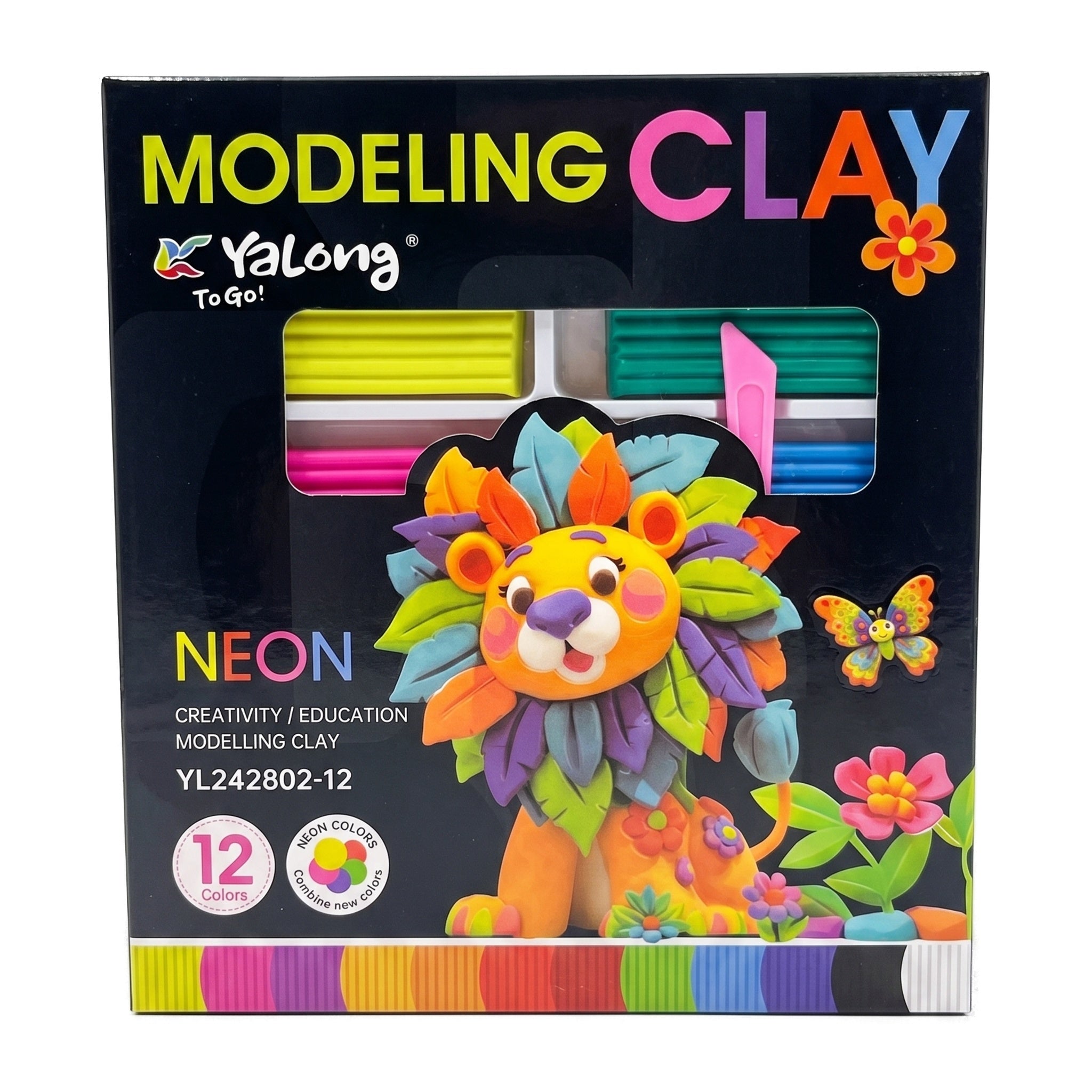 Plastilina Modeling Clay 12 Colores con Espátula - Yalong To Go!