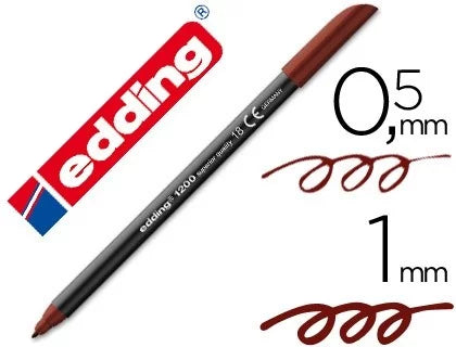 ROTULADOR 1200 MARRON OSCURO 18 EDDING